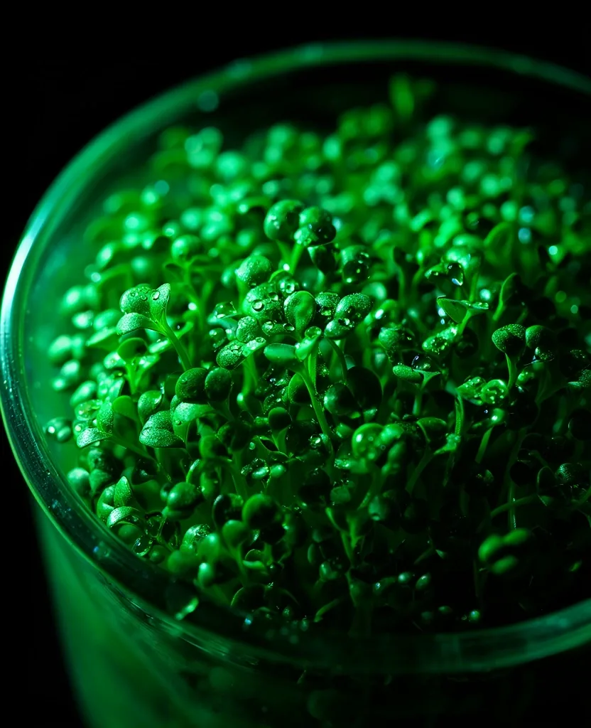 Macro-photographie de pousses vivantes